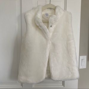 Girl’s Carter’s white fur vest